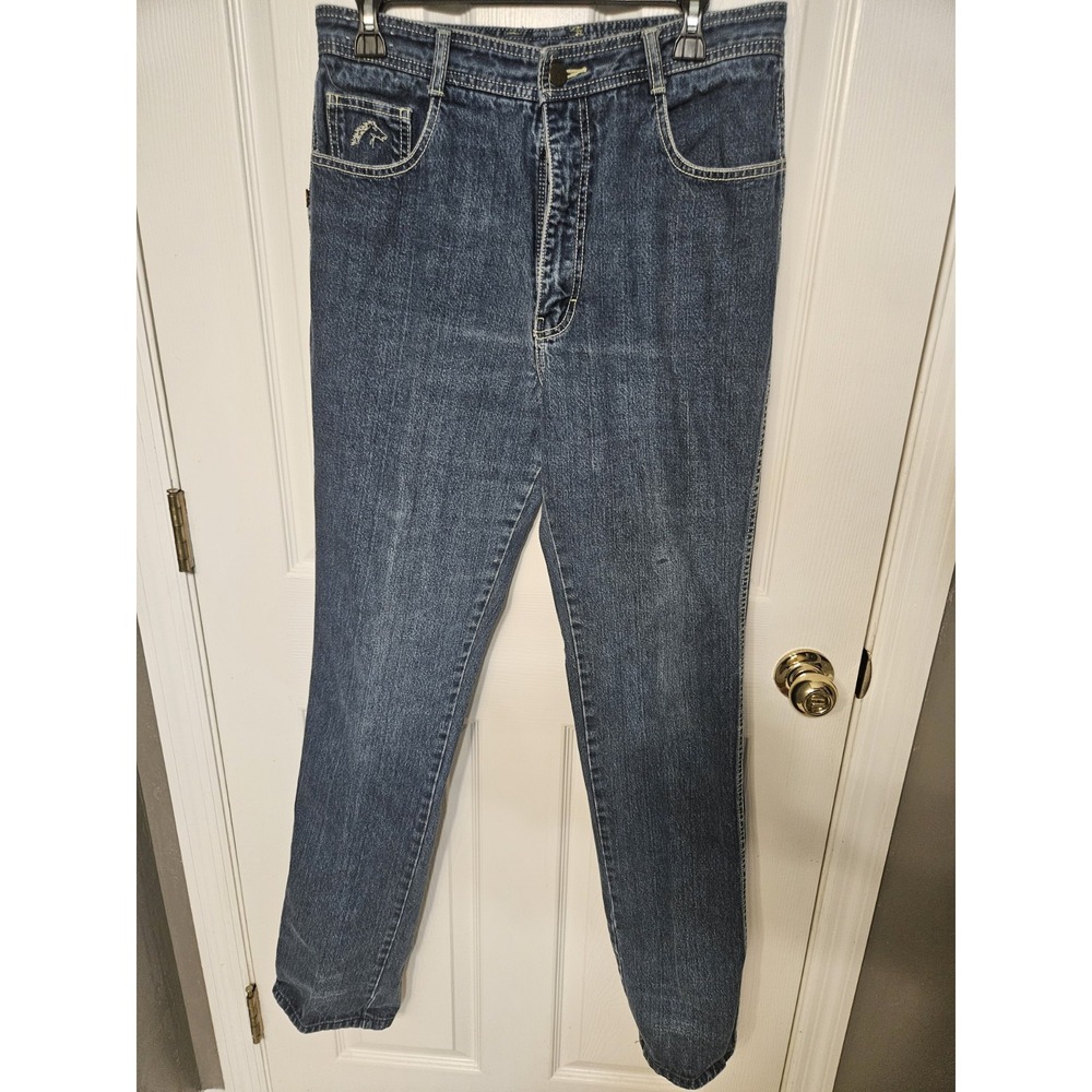 80s Vintage Jordache High Rise Dark Wash Tapered Denim Jeans 16